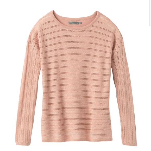 PRANA MADELINE SWEATER WOMEN'S SIZE XL ORGANIC COTTON PINK LIGHTWEIGHT - Picture 2 of 10